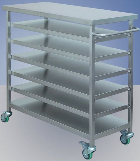 Stainless steel shelving unit / 6-shelf BMT Medical Technology