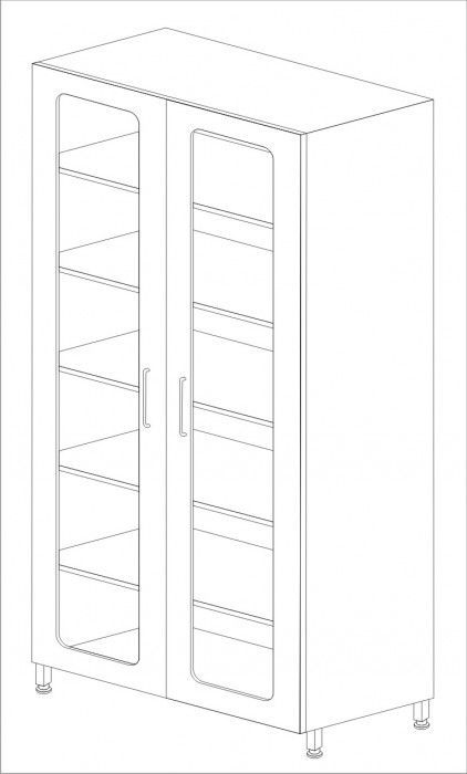 Medical cabinet / storage / for healthcare facilities / with swinging doors Formed