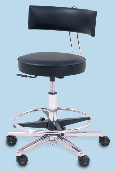 Medical stool / on casters / height-adjustable / with backrest DSMF-2000/RLLGLEIT AGA Sanitätsartikel GmbH