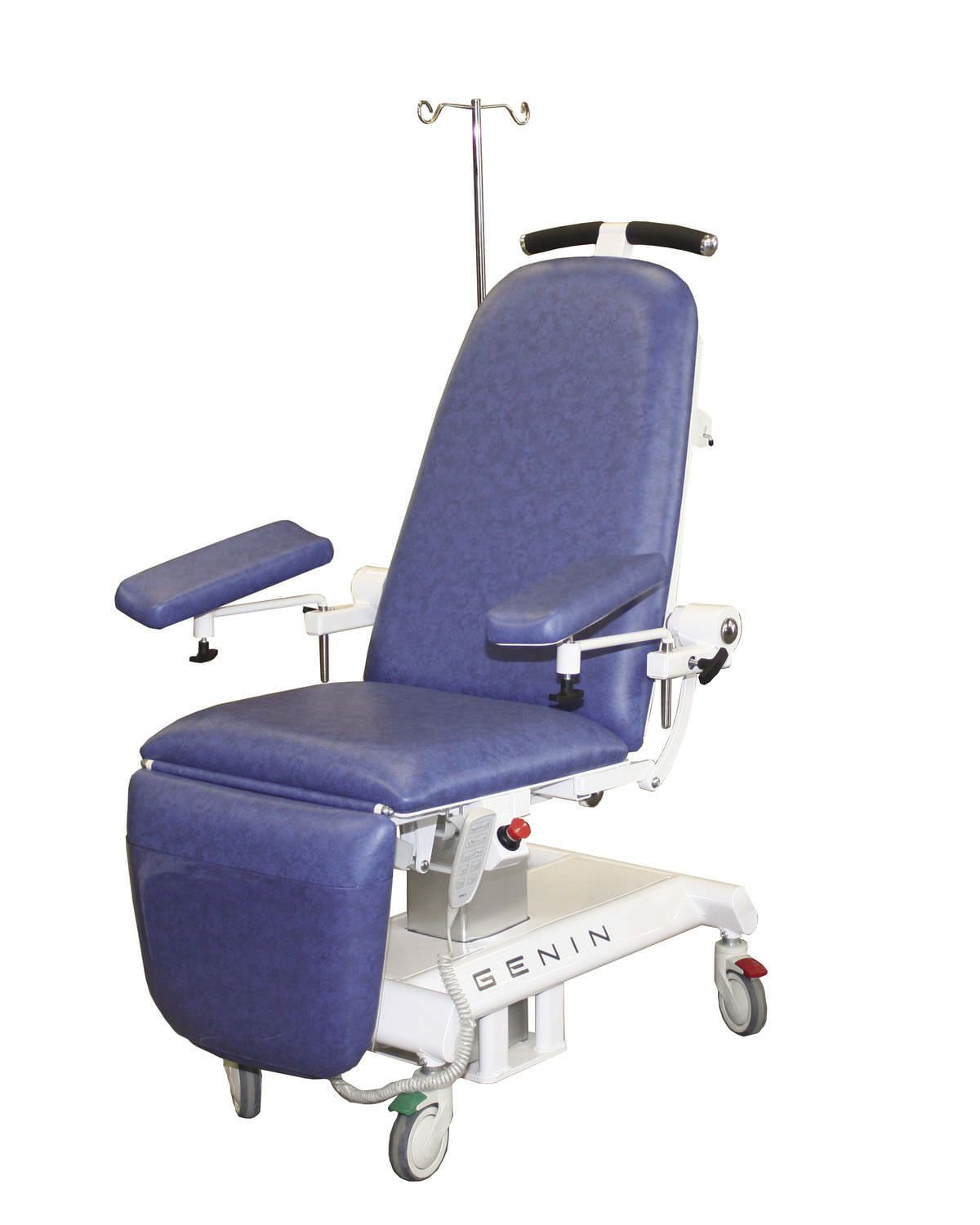 Height-adjustable blood donor chair / electrical / on casters / 3 sections SANTEO Genin Medical