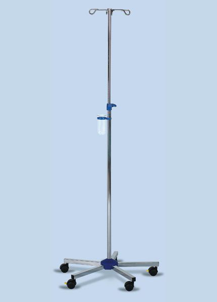 4-hook IV pole / telescopic / on casters INF-20215 AGA Sanitätsartikel GmbH
