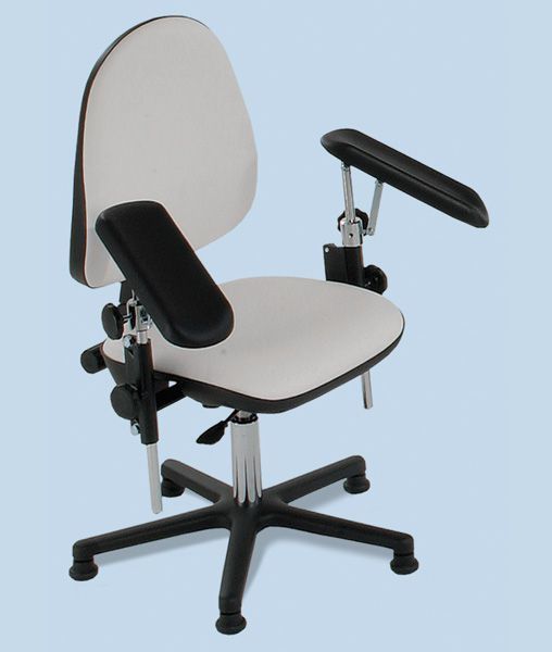 Blood donation chair / on casters / height-adjustable / pneumatic BS-1000 AGA Sanitätsartikel GmbH