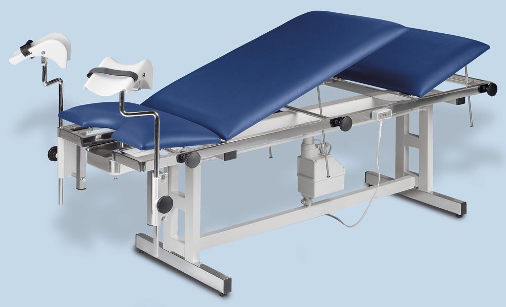 Gynecological examination table / electrical / height-adjustable / 3-section HK-2065/3x series AGA Sanitätsartikel GmbH