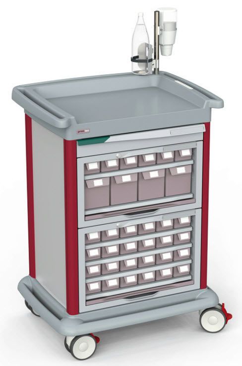 Medicine distribution trolley / 25 to 34 container PRECISO Francehopital