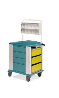 Anesthesia trolley / with shelf unit / stainless steel 816239 Gamma Poliuretani