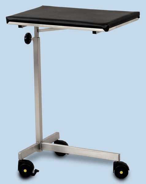 Stainless steel Mayo table / height-adjustable / with brake / on casters ZT-3060/3 AGA Sanitätsartikel GmbH