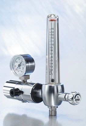 Oxygen flowmeter / variable-area / with pressure regulator 0 - 15 L/mn, 200 bar Heyer Aerotech