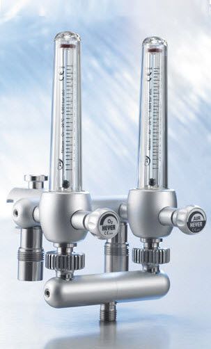Respiratory gas blender / air / O2 / with dual flow meter tubes 675-0100 Heyer Aerotech