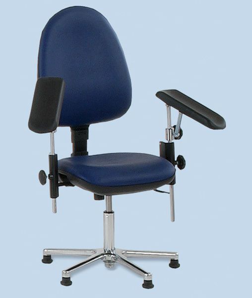 Blood donation chair / on casters / pneumatic / height-adjustable BS-1000/1 AGA Sanitätsartikel GmbH