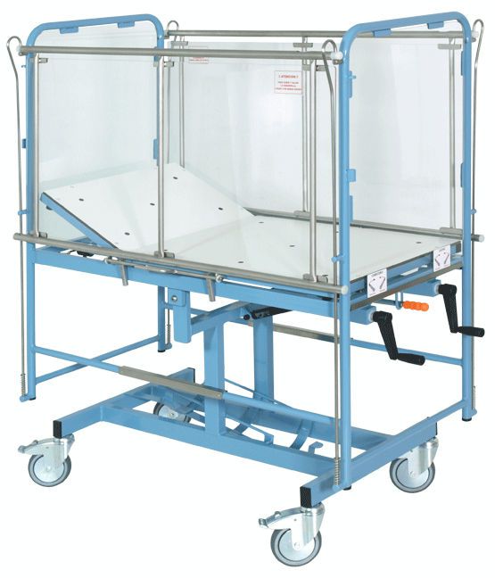 Mechanical bed / 2 sections / pediatric / with transparent panels H-213 Hidemar