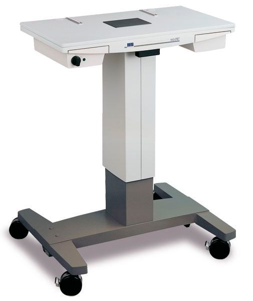 Electric ophthalmic instrument table / height-adjustable / on casters HSM-901 Haag-Streit Diagnostics