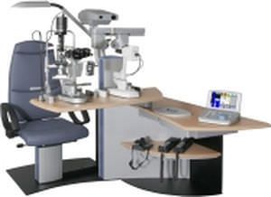 Ophthalmic workstation / equipped / with chair / 1-station HS 1010 Haag-Streit Diagnostics