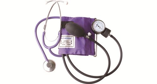 Cuff-mounted sphygmomanometer / with stethoscope HS-50A Honsun