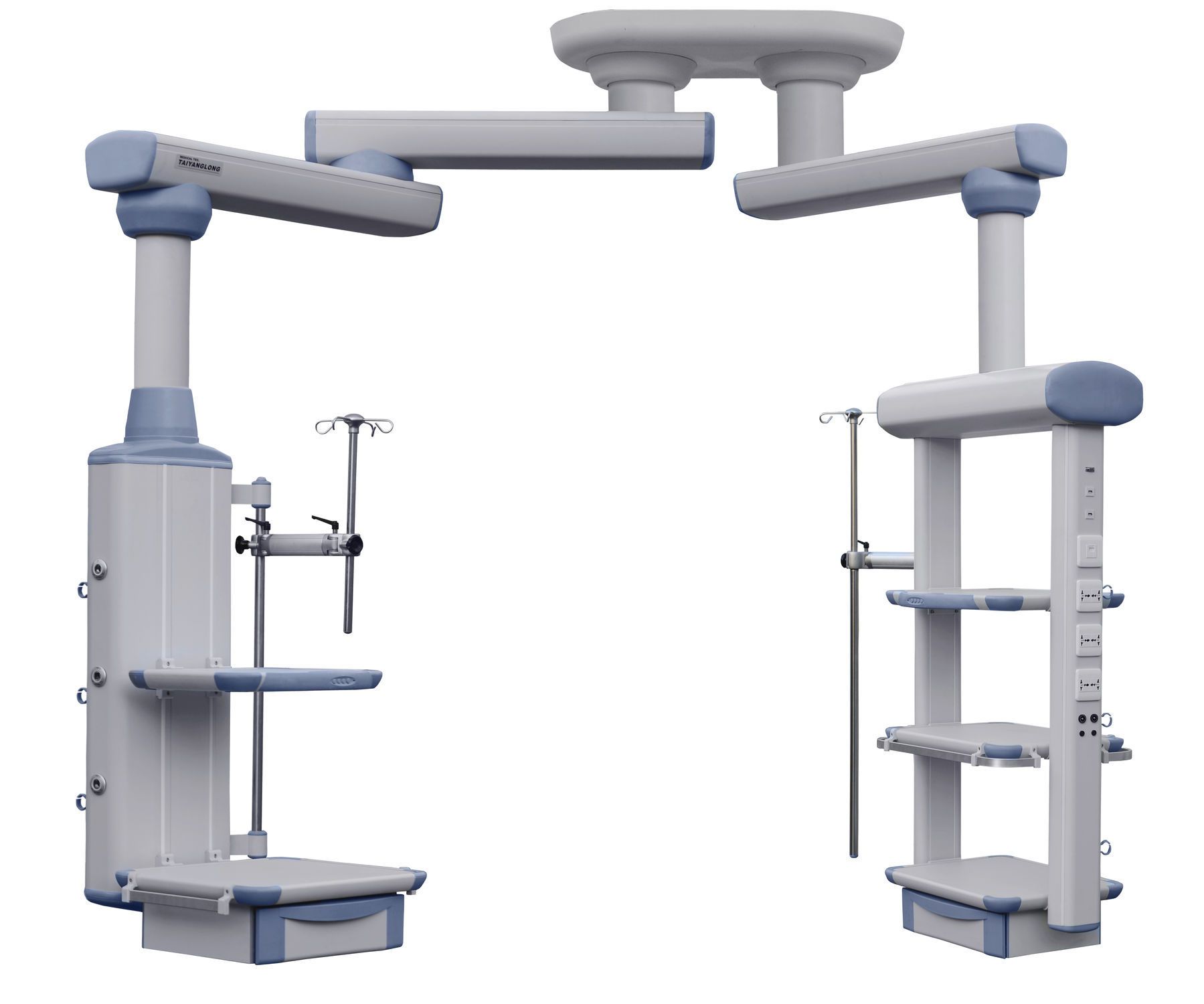 Ceiling-mounted double medical pendant / articulated / motorized / single-arm YDT-IDT-2 Hunan taiyanglong medical