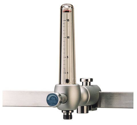 Oxygen flowmeter / variable-area / rail-mounted 660-0110 HEYER Medical