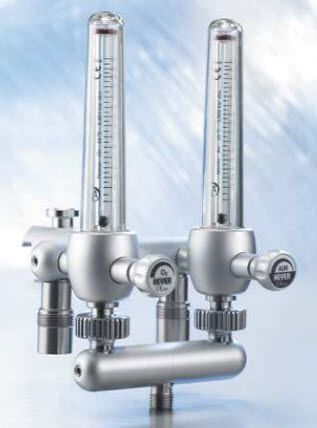 Respiratory gas blender / air / O2 / with dual flow meter tubes 675-0100 HEYER Medical