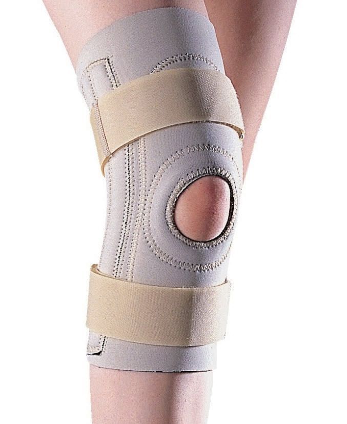 Knee orthosis (orthopedic immobilization) / with patellar buttress / open knee / with flexible stays RKN0100 Huntex Corporation