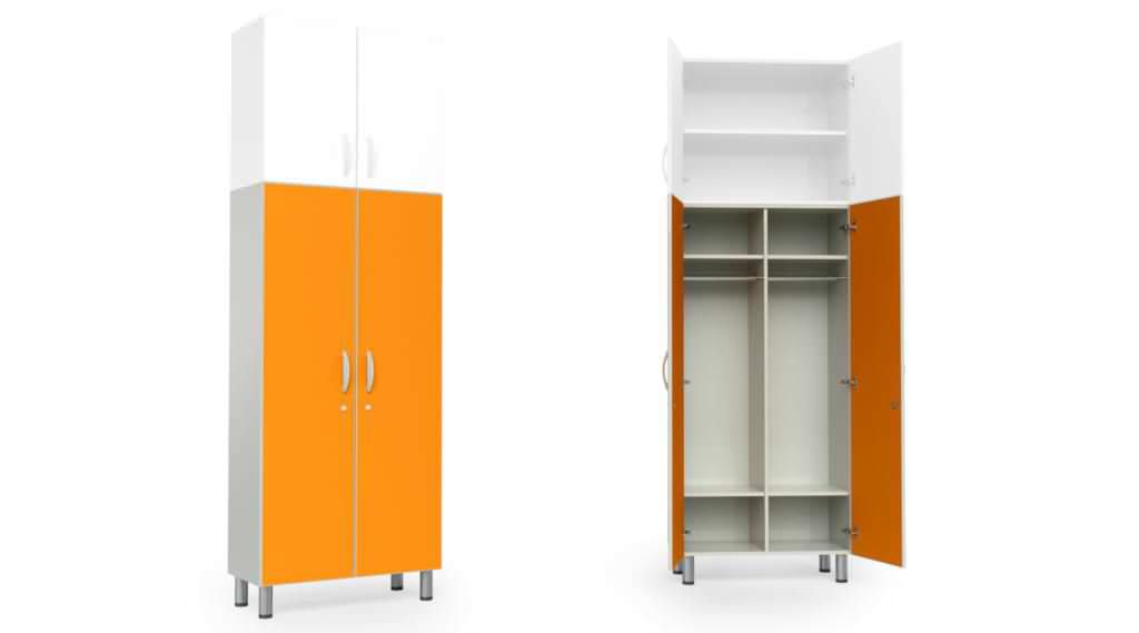 Medical cabinet / patient room / with clothes rack / 2-door HA3205 Givas