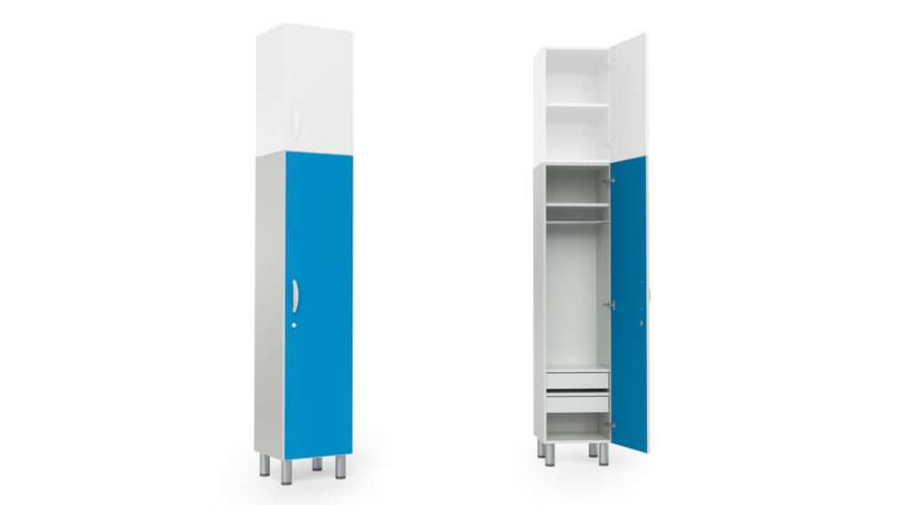 Medical cabinet / patient room / with clothes rack / 1-door HA1115 Givas