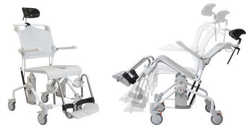 Shower chair / with cutout seat / on casters max. 160 kg | Etac Swift Mobile 160 etac
