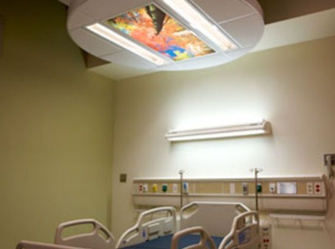 Ceiling-mounted lighting / with graphic animation Hill-Rom® Hill-Rom