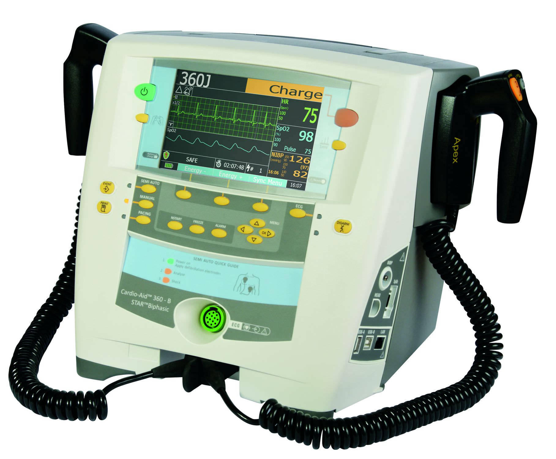Semi-automatic external defibrillator / compact multi-parameter monitor Cardio-Aid™ 360B Innomed Medical Developing and Manufacturing