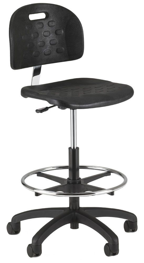 Medical stool / height-adjustable / on casters / with backrest 841 Intensa