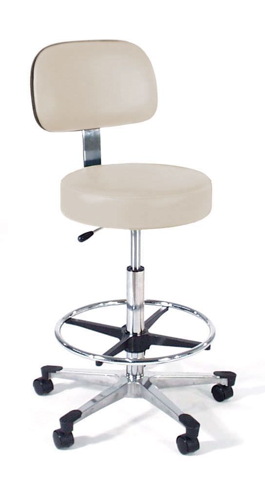 Medical stool / height-adjustable / on casters / with backrest 862 Intensa