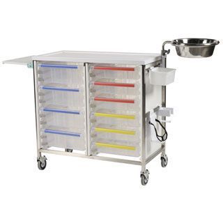 Treatment trolley / with drawer / stainless steel ECT210NH series Bristol Maid Hospital Metalcraft