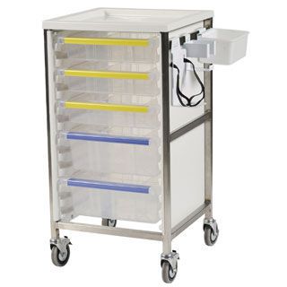 Treatment trolley / with drawer / stainless steel ECT110NH series Bristol Maid Hospital Metalcraft