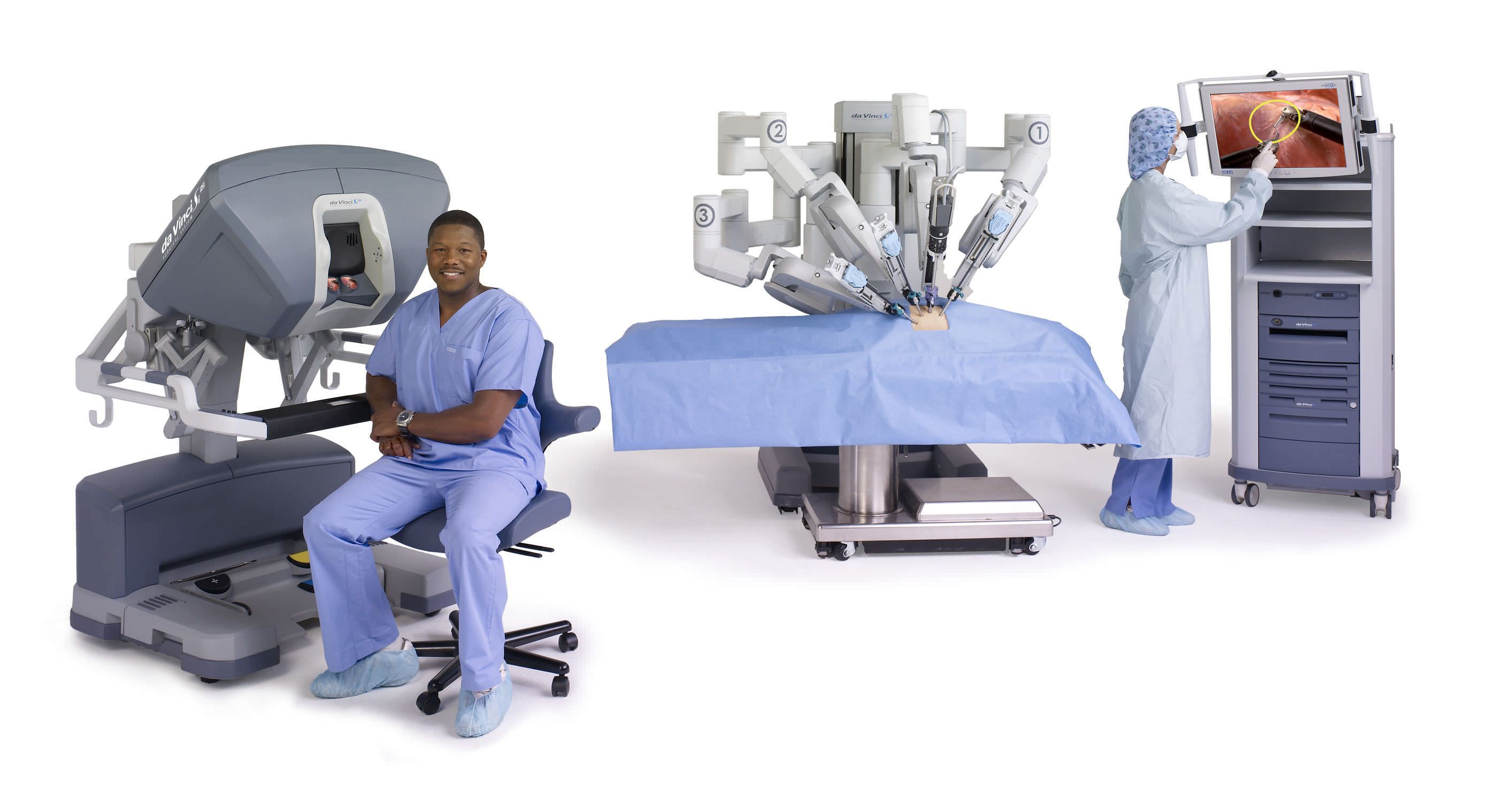 Minimally invasive robotic surgical system (robot and two consoles, high-definition 3D visualization) da Vinci® System Si™ Intuitive Surgical Minimally invasive robotic surgical system (robot and two consoles, high-definition 3D visualization) da Vinci® System Si™ Intuitive Surgical