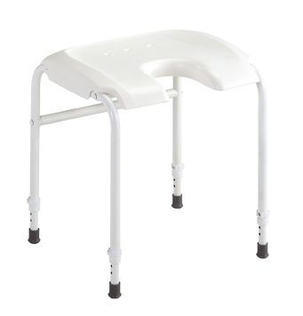 Height-adjustable shower stool / with cutout seat H2120, H2120/1 Invacare