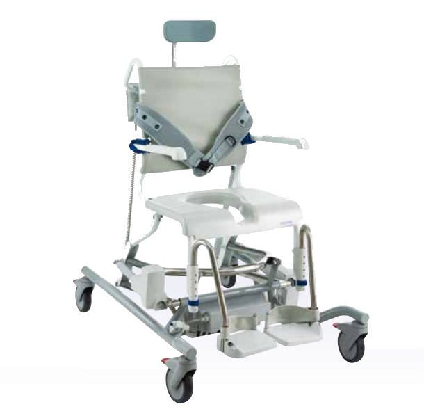 Commode chair / shower / on casters / height-adjustable Aquatec Ocean E-VIP Invacare