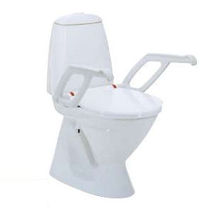 Raised toilet seat with armrests Aquatec 90000 Invacare