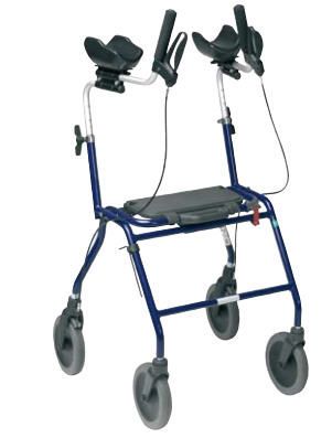 4-caster rollator / height-adjustable / with seat Dolomite Alpha Basic Invacare