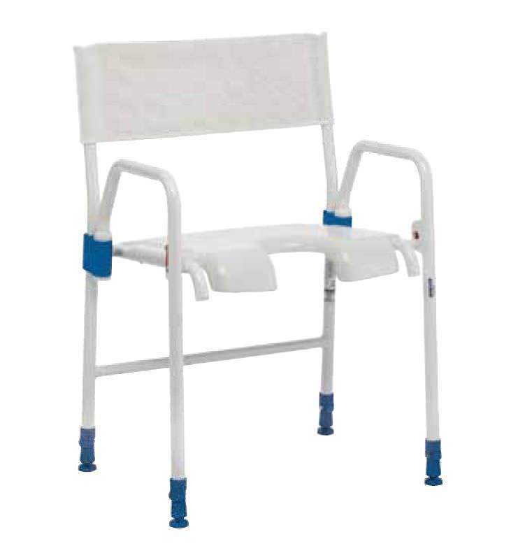 Shower chair / with armrests / with cutout seat / with backrest Aquatec Galaxy Invacare