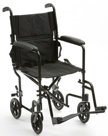 Folding patient transfer chair max. 115 kg | ATC19-BK Drive Medical Europe