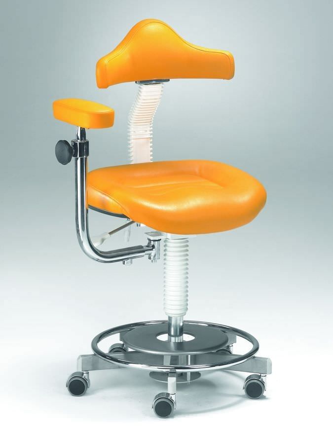 Dental stool / on casters / height-adjustable / with backrest Coburg Dentalift 22015 Jörg & Sohn