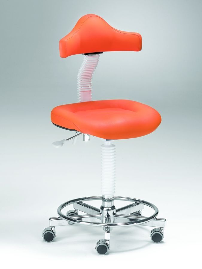 Medical stool / height-adjustable / on casters / with backrest Coburg Dentalift 11015 Jörg & Sohn