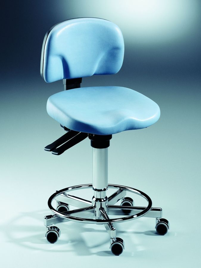Dental stool / height-adjustable / on casters / with backrest Coburg Dentalift 1515 Jörg & Sohn