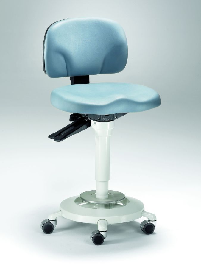 Dental stool / height-adjustable / on casters / with backrest Coburg Dentalift 2415 Jörg & Sohn