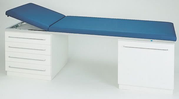 Fixed examination table / 2-section / with storage unit 138-01, 139-01 K.H. Dewert