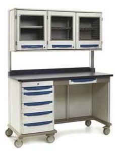 Healthcare facility worktop / with storage unit / on casters Starsys Moveable InterMetro B.V.