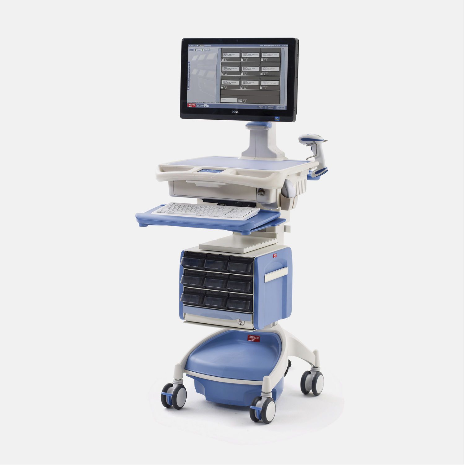 Medical computer cart AccessPoint™SecureRx - COW InterMetro B.V.