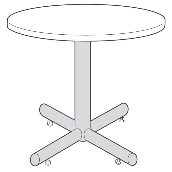 Dining table / round Pedestal Kwalu