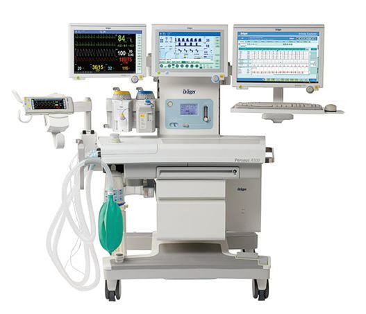 Anesthesia workstation with electronic gas mixer Perseus® A500 Dräger