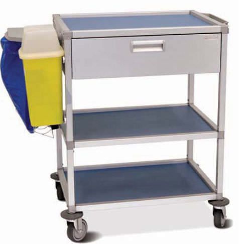 Treatment trolley / with drawer / 3-tray Gabystar Mercura Industries