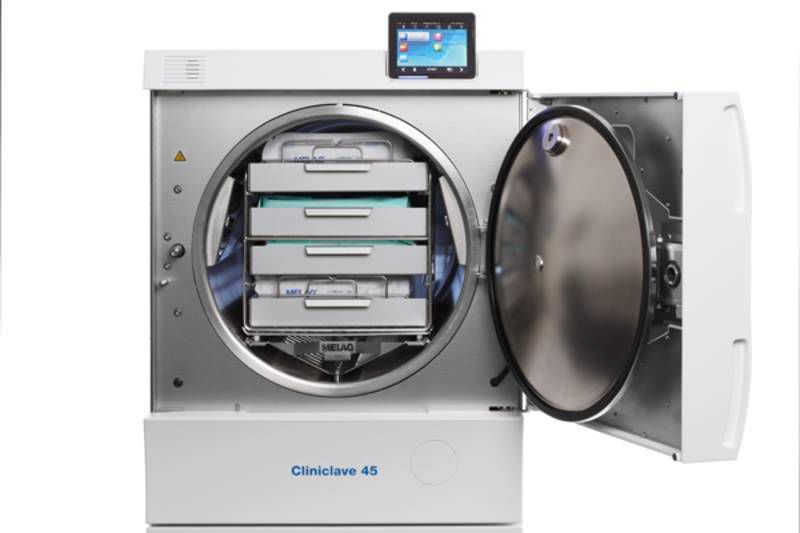 Medical autoclave / compact / vertical / with fractionated vacuum 102.9 L | Cliniclave 45 MELAG