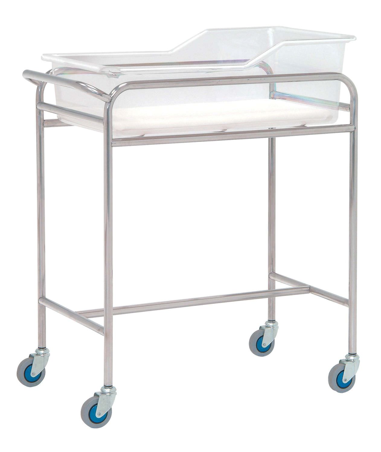 Stainless steel hospital baby bassinet / transparent 12101 Inmoclinc