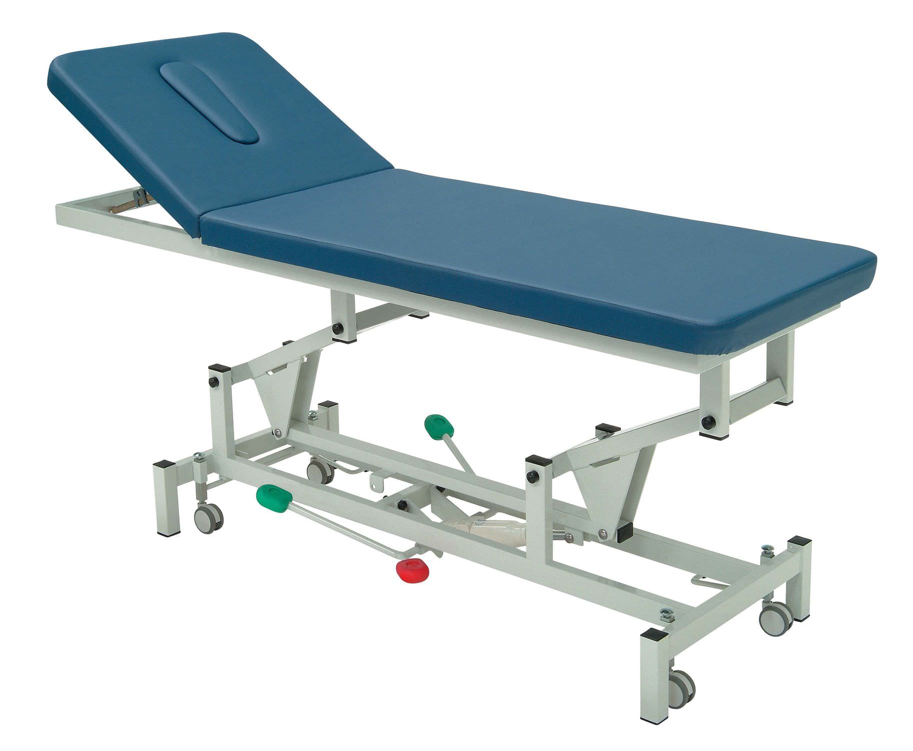 Hydraulic massage table / on casters / height-adjustable / 2 sections 14770 Inmoclinc